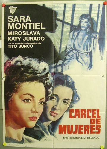 bc58 SARA MONTIEL carcel de mujeres GREAT 1sh POSTER SP  