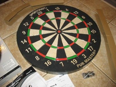 Bristle Dartboard Official Size Sportcraft Pubmaster. Steel Spider 