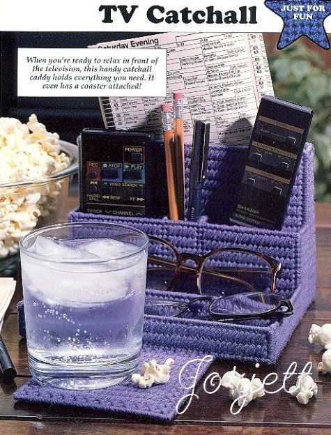 TV Catchall & Birthday Hang Up plastic canvas patterns  