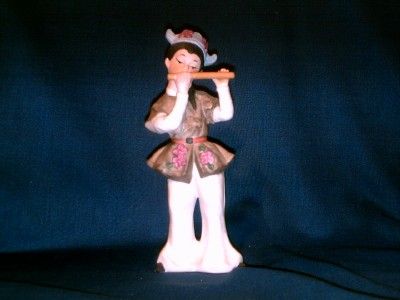 Young Japanese Boy Figurine Ucagco UCGC Shakuhachi  