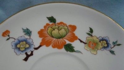 Lot of 2 COLORFUL FLOWERS SAUCERS Chauvigny Apilco (O)  