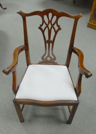 Chippendale Dining Chairs Mahogany Set 8  