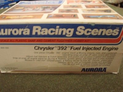 CHRYSLER 392 FUEL INJECTED HEMI ENGINE KIT   VINTAGE AURORA 1/16 SCALE 