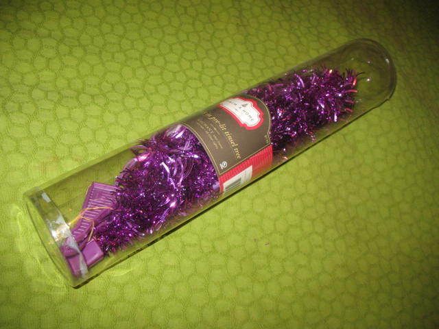   PURPLE CHRISTMAS TREE 62 tips 20 clear lights electric indoor  