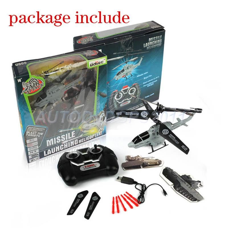 3CH MISSILE LAUNCHING RC Gyro Cobra HELICOPTER U809  