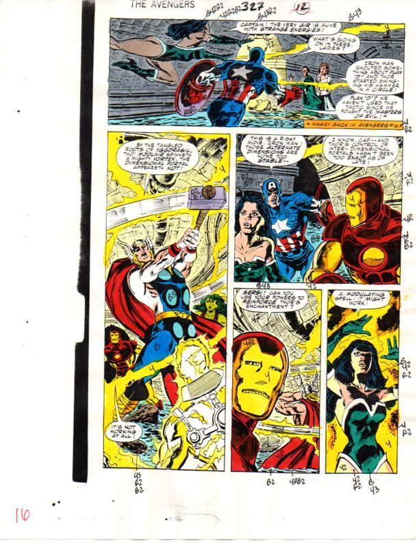 1990 AVENGERS IRON MAN/CAPTAIN AMERICA/THOR/SHE HULK MARVEL COLOR 