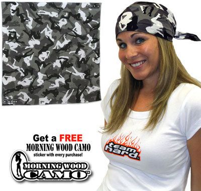 Urban Morning Wood Camo Bandana Sexy Female Silhouettes  