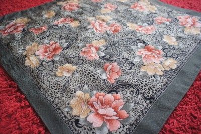 AUTHENTIC PRINCESS FLORENCE SQUARE SCARF 100% SILK  