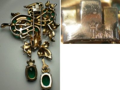 TRIFARI ALFRED PHILIPPE ENAMEL RHINESTONES SNAKE PIN  