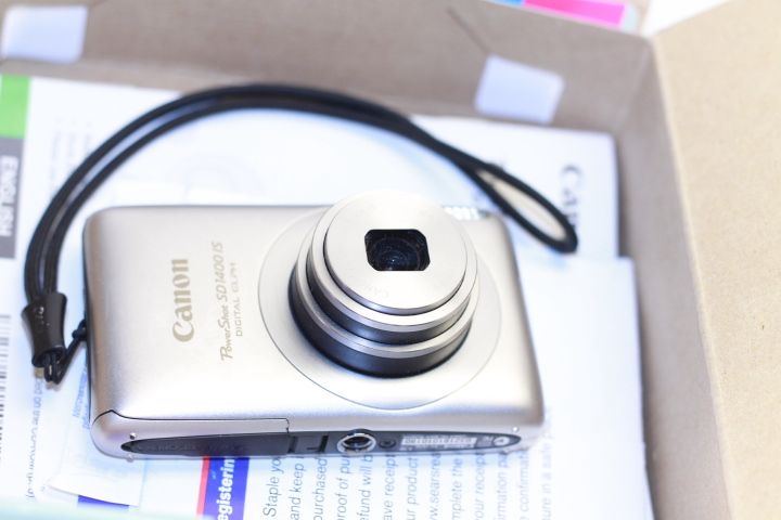 AS IS CANON POWERSHOT SD1400IS 14.1MP SILVER DIGITAL CAMERA  