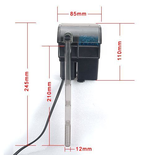 Aquarium Fish Tank 5w EXTERNAL HANGING FILTER 280L/h  