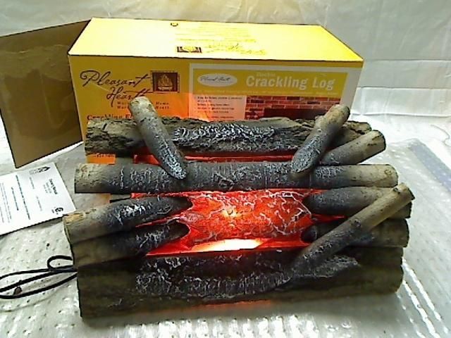   Group Pleasant Hearth 20 Electric Crackling Natural Wood Log  