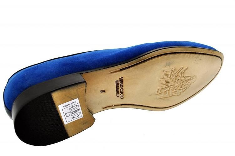 Slippers Limited Edition Blue Suede Saxone 9 (43)  