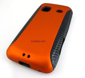 ORANGE HYBRID HARD CASE GEL COVER SAMSUNG GALAXY PREVAIL PRECEDENT 