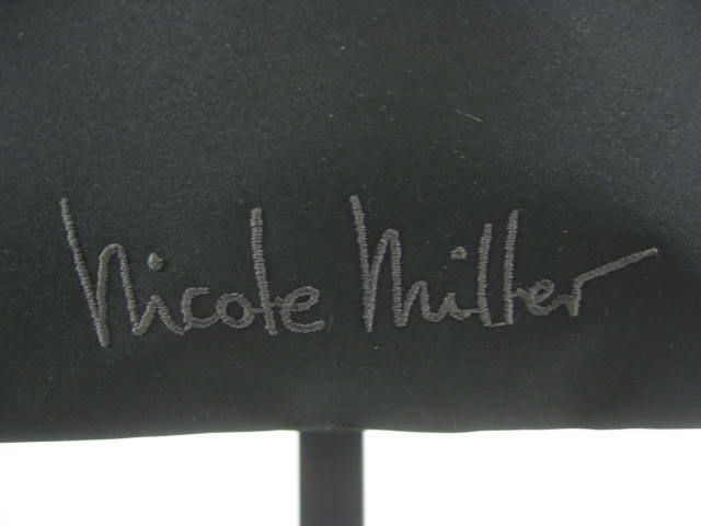 You are bidding on a NICOLE MILLER Black Canvas Tote Handbag Bag. This 