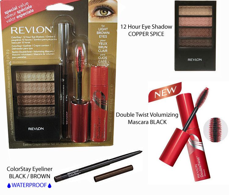   Hour Eye Shadow Copper Spice + ColorStay Eyliner Black/Brown + Mascara