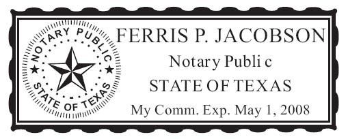 Texas Notary Pre Inked Stamp  