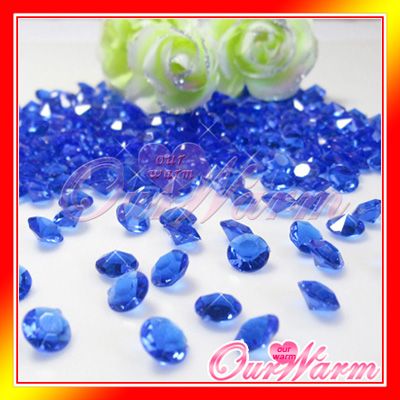 500 Royal Blue Diamond Confetti 1CT Wedding Party Decor  