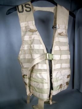 USGI DCU Desert Camo MOLLE Combat Vest Belt Surplus  