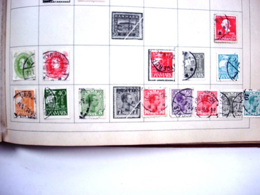 WW, 100s of OLD Stamps hinged in 1931 Paragon Stamp album 