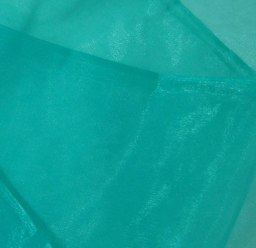 A50 Deep Green Crystal Organza Fabric Curtain by Yard  