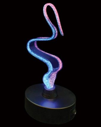 Mini Blue Glass Red Phosphor Ribbon Electra Plasma Lamp 681144111618 