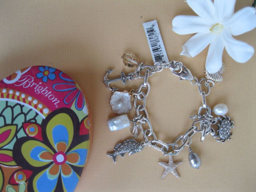   Nautical Bracelet Starfish Crab Shell NWT Rare NWT Tin included  