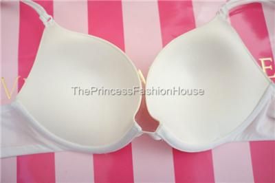 NEW VICTORIAS SECRET VERY SEXY TEE PUSH UP BRA WHITE 34B  