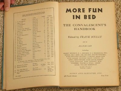 MORE FUN IN BED BY FRANK SCULLY 1934  