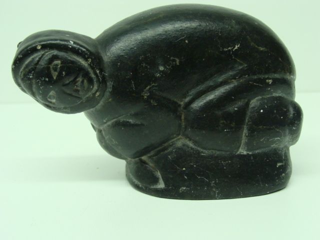 1960 INUIT SOAPSTONE CARVING MAN ,  KILOPAK  