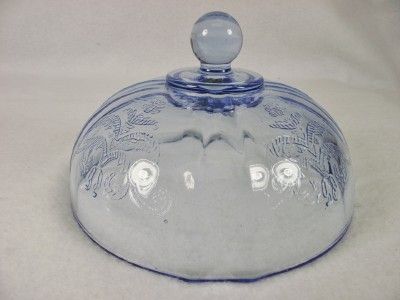 Depression Madrid Light Blue Lidded Compote Dish  