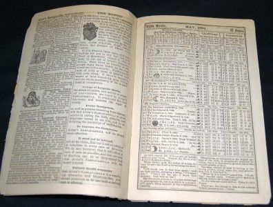 VINTAGE AYERS AMERICAN ALMANAC 1884 LOWELL MASS  