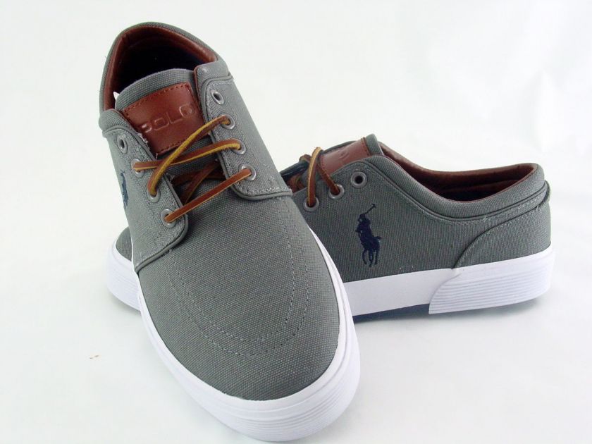 POLO RALPH LAUREN CANVAS FAXON LOW GREY  