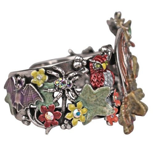   Bracelet Harvest Dragon Thanksgiving Autumn Fall Silvertone  