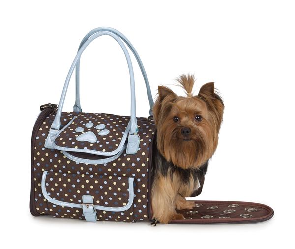 Pastel Polka Dot Blue Dog Carrier