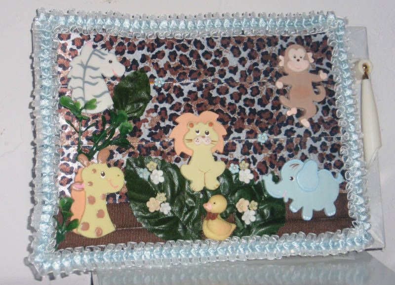 JUNGLE SAFARI BABY SHOWER SIGNATURE GUEST MEMORY BOOK  