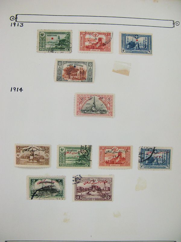 Turkey Stamps Old  Time Collection In Album  