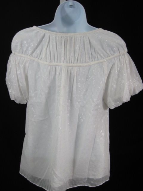 MADISON MARcUS cream White Short Sleeve Shirt Size S  