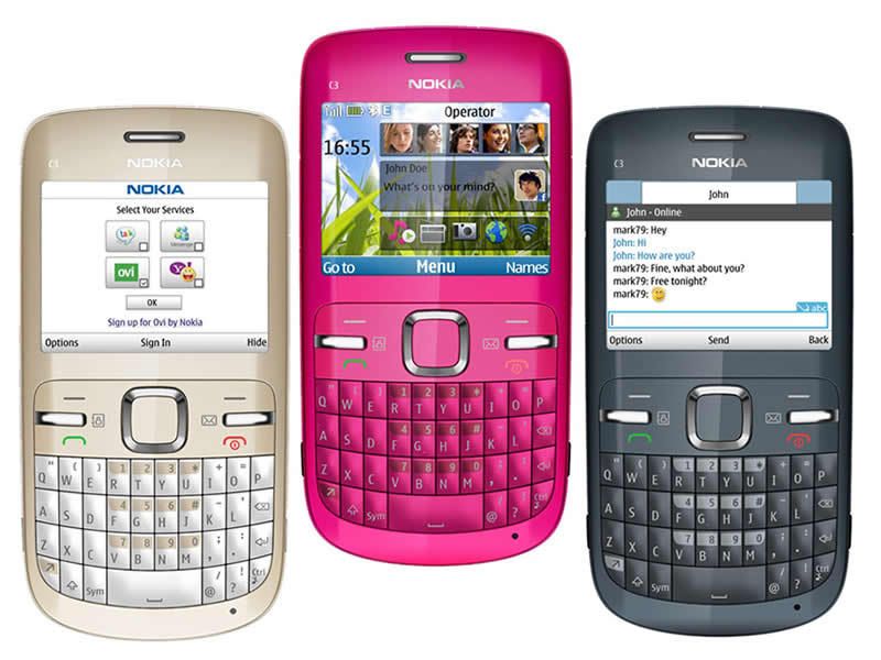 New Nokia C3 Quadband GSM WIFI Qwerty Unlocked Phone 758478023624 