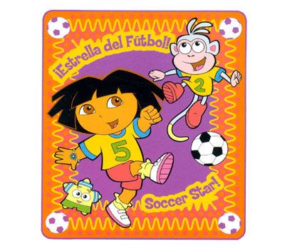 Dora The Explorer Boots Kids Fleece Throw Blanket 50x60  