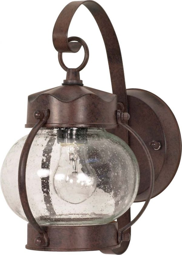 Nuvo 1 Light 11 inch Wall Lantern Onion Lantern w/ Clear Seed Glass 