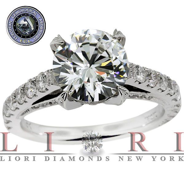 81 CARAT G VS2 EGL CERTIFIED ROUND DIAMOND ENGAGEMENT RING 18K GOLD 