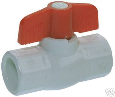 346772 1, White, PVC Schedule 40, Solvent Ball Valve  