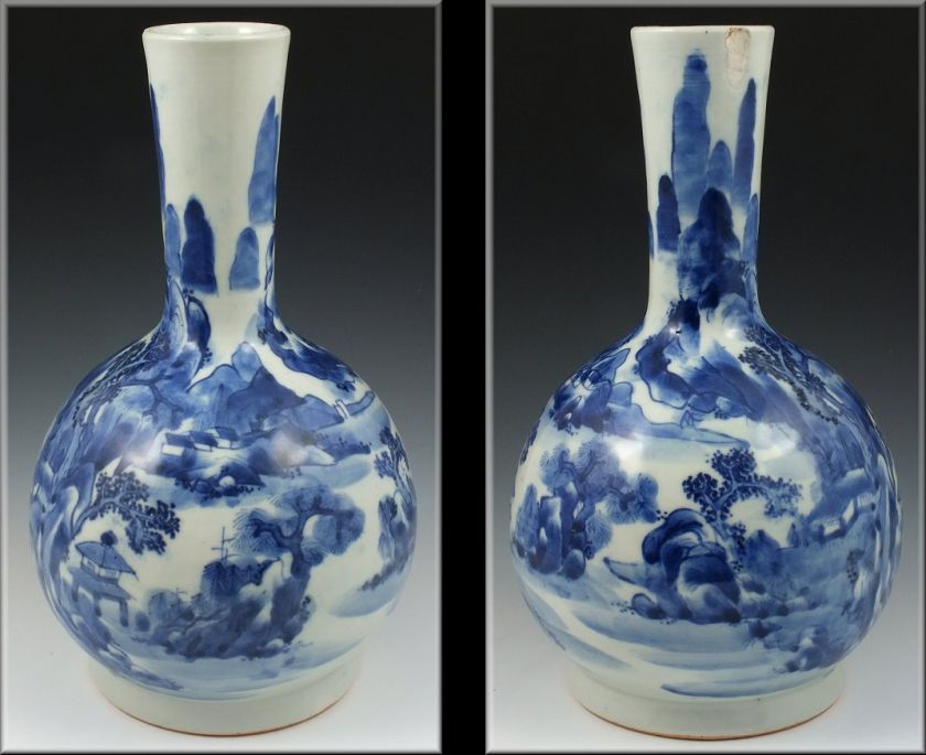 Nice Antique Chinese Porcelain Kangxi Period Bottle Vase  