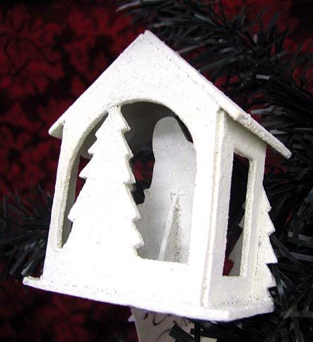 CASEY MACK LOWE CHRISTMAS TREE CHIMNEY SANTA ORNAMENT  