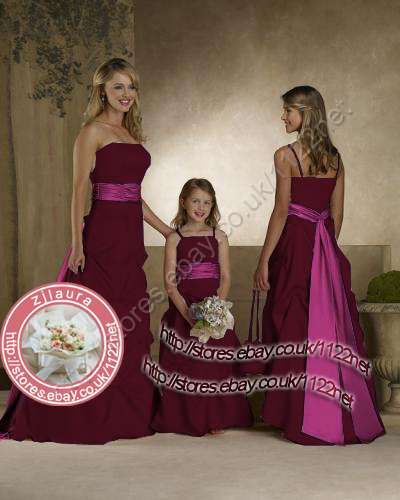 Long sash Bridesmaid dress flower girl dress evening dress ball gown 