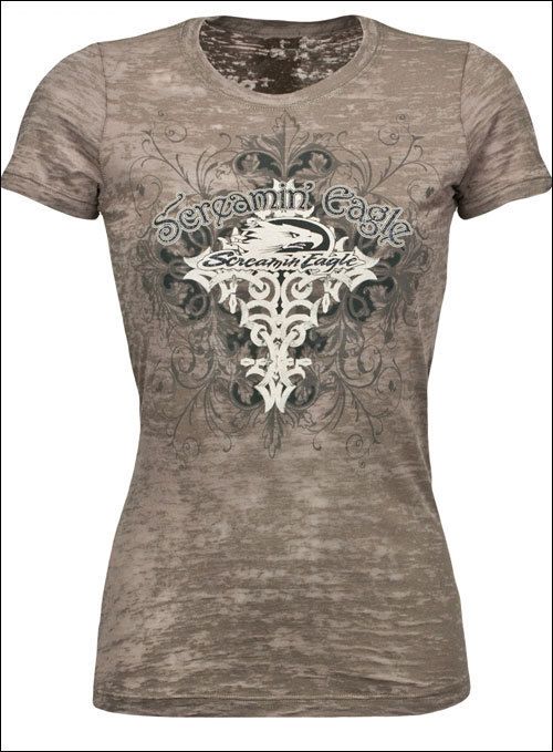 HARLEY DAVIDSON® WOMENS SCREAMIN EAGLE, LADIES GUNMETAL TEE 