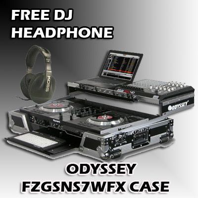 NUMARK NS7 GLIDE STYLE CASE FZGSNS7WFX + FREE KEYBOARD  