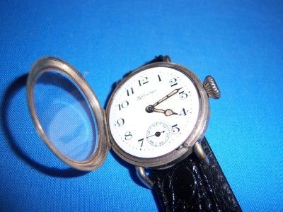 Vintage Hampden Lever Set Watch White Porcelain Dial  