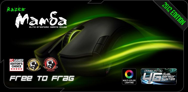 Mamba 2012 Elite Ergonomic Wireless Gaming Mouse  